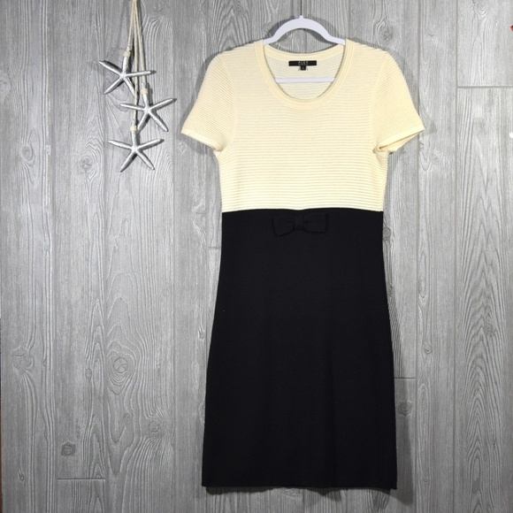 Alex Marie Sweater Dress White Black Wool Size Small - Picture 1 of 7